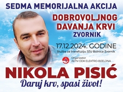 Uskoro u Zvorniku sedma tradicionalna akcija darivanja krvi ”Nikola Pisić”